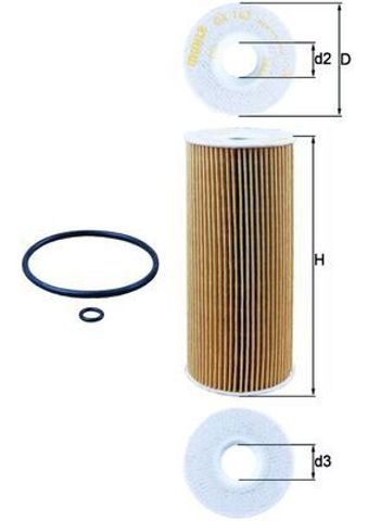 MAHLE OX143D Фильтр масляный в наличии Чернигов