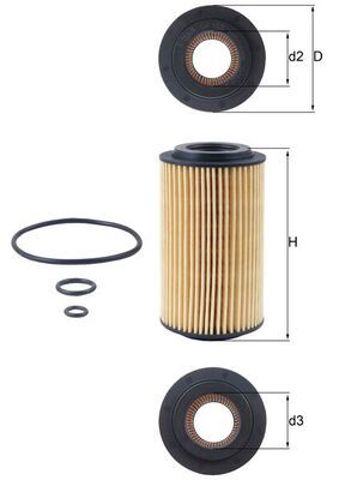 MAHLE OX153D3 Масляный фильтр в наличии Львов