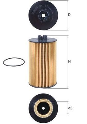 MAHLE OX161D Фильтр масляный в наличии Тернополь