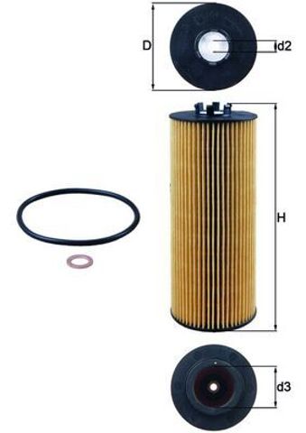 MAHLE OX164D Масляный фильтр в наличии Днепр