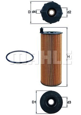 MAHLE OX1961D1 Масляный фильтр в наличии Полтава