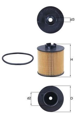 MAHLE OX341D Масляный фильтр в наличии Житомир
