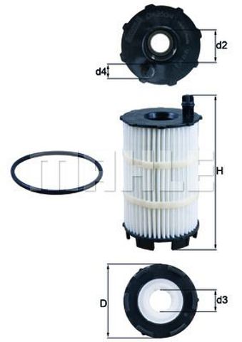 MAHLE OX3504D Фильтр масляный в наличии Одесса