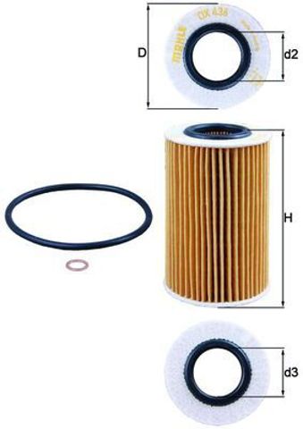 MAHLE OX436D Фильтр масляный в наличии Чернигов