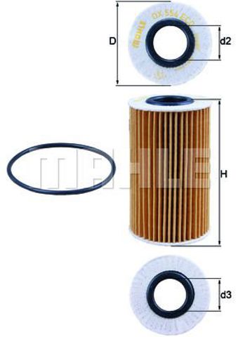 MAHLE OX554D1 Фильтр масляный в наличии Черновцы