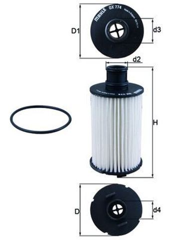 MAHLE OX774D Масляный фильтр в наличии Сумы