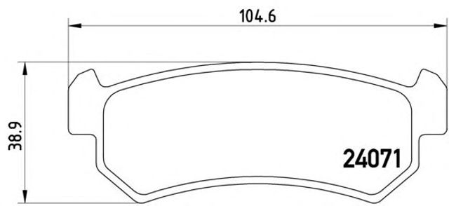 Комплект тормозных колодок, дисковый тормоз P10001