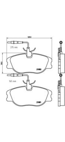 Комплект тормозных колодок, дисковый тормоз P23061