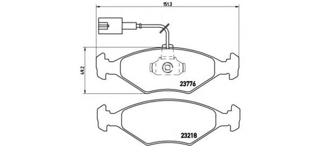 Комплект тормозных колодок, дисковый тормоз P23122