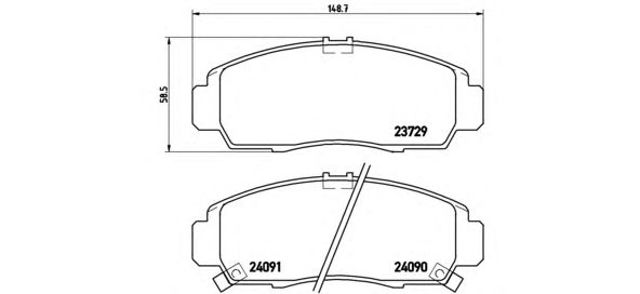 Колодки тормозные P28034 BREMBO