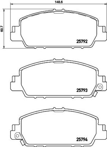Колодки передние P28077 BREMBO