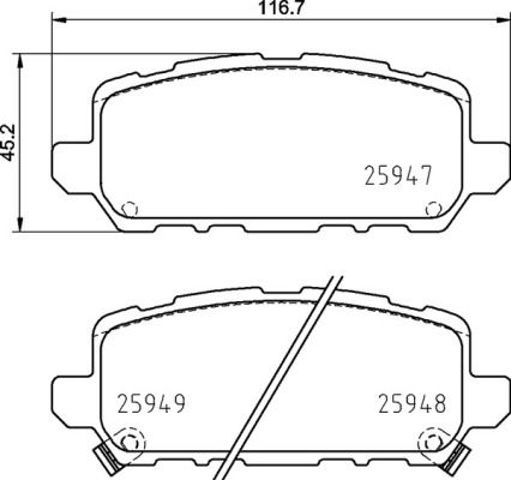 Колодки тормозные задние, дисковые P28090 BREMBO