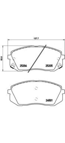 Колодки передние P30056 BREMBO