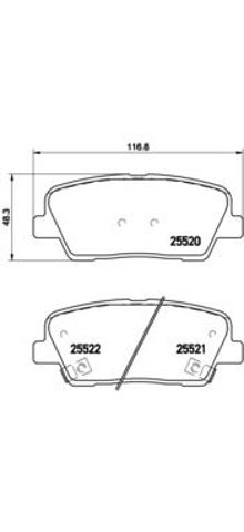 P30063 BREMBO Задние тормозные колодки купить в Киев