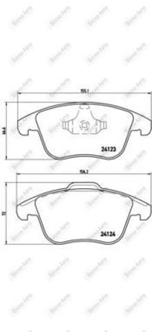 Передние тормозные колодки P44020 BREMBO