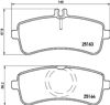 Комплект задних колодок P50125 BREMBO