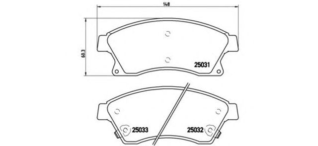 P59076 BREMBO Передние тормозные колодки купить в Тернополь
