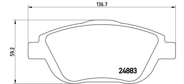 BREMBO P61103 Передние тормозные колодки в наличии Сумы