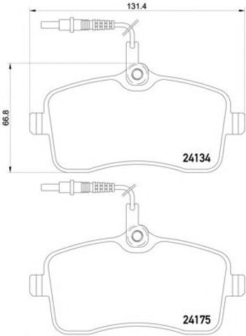 Комплект тормозных колодок, дисковый тормоз P61109