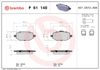 Колодки тормозные дисковые комплект P61140 BREMBO