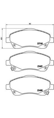 P83046 BREMBO Колодки тормозные передние дисковые купить в Каменское