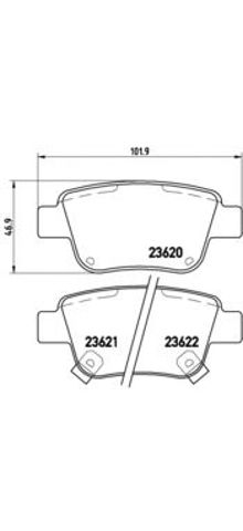 Задние дисковые колодки P83047 BREMBO