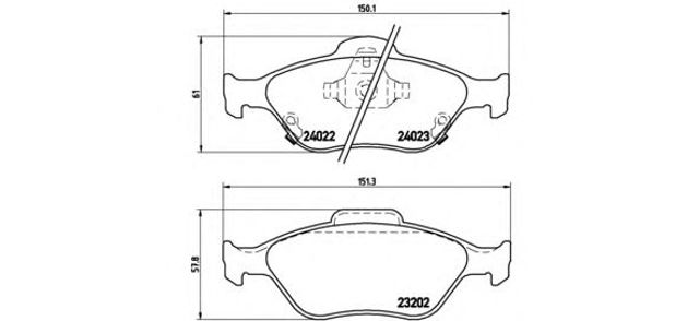 BREMBO P83085 Колодки тормозные передние дисковые в наличии Запорожье