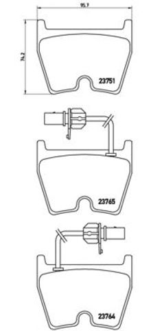 Комплект тормозных колодок, дисковый тормоз P85078