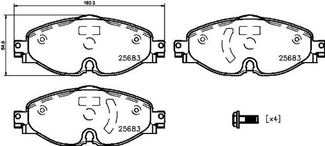 P85147 BREMBO Колодки тормозные передние дисковые купить в Николаев