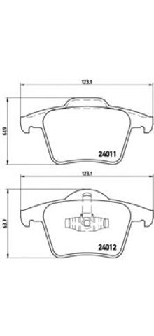 P86019 BREMBO Колодки тормозные задние дисковые купить в Винница