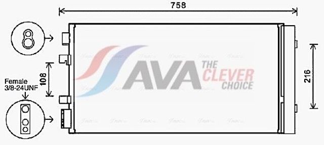Радиатор системы охлаждения кондиционера RTA5483D AVA