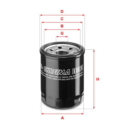 Фильтр масляный ДВС S3617R SOFIMA