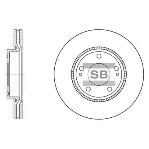 Диск тормозной передний SD1048 SANGSIN
