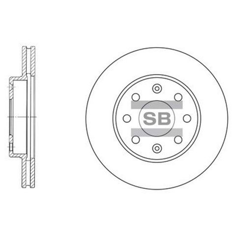 Передний тормозной диск SD3001 SANGSIN