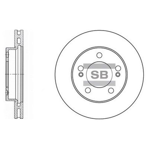 Диск тормозной передний (294x28 мм) 5 отверстий SD3024