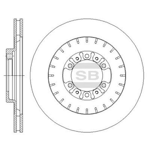 Передний тормозной диск SD4322 SANGSIN
