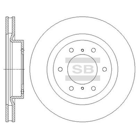 Диск тормозной передний SD4324 SANGSIN