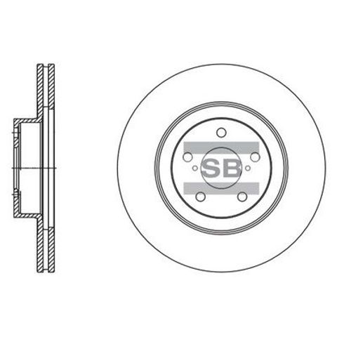 Тормоз дисковый передний SD4703 SANGSIN
