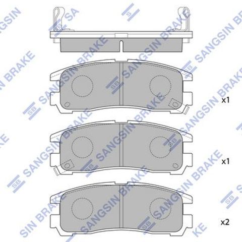 Колодки на тормоз задний дисковый SP1046R SANGSIN