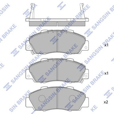 Колодки передние SP1076F SANGSIN