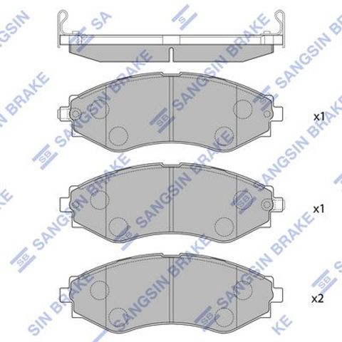 Колодки тормозные дисковые комплект SP1103 SANGSIN