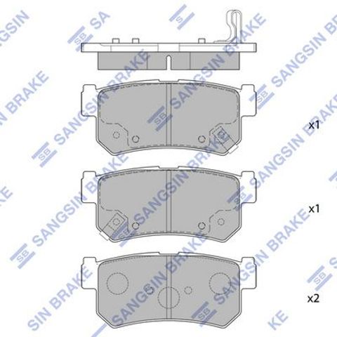 Задние тормозные колодки SP1151 SANGSIN