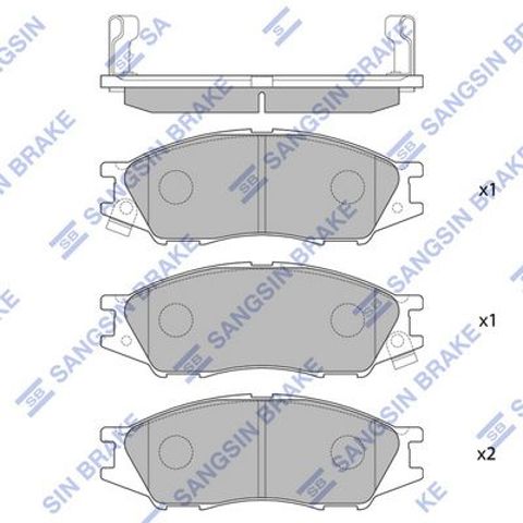 Колодки тормозные дисковые комплект SP1156 SANGSIN