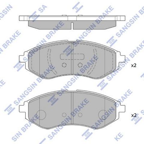 Колодки тормозные передние дисковые SP1158 SANGSIN