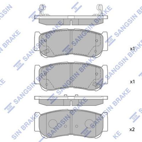 Колодки тормозные дисковые комплект SP1178 SANGSIN