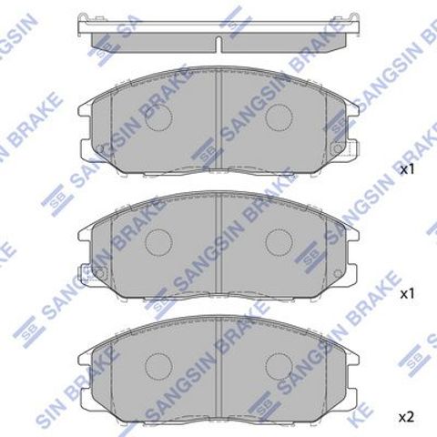 Колодки тормозные передние дисковые SP1190 SANGSIN