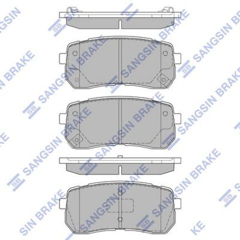 Задние тормозные колодки SP1192 SANGSIN