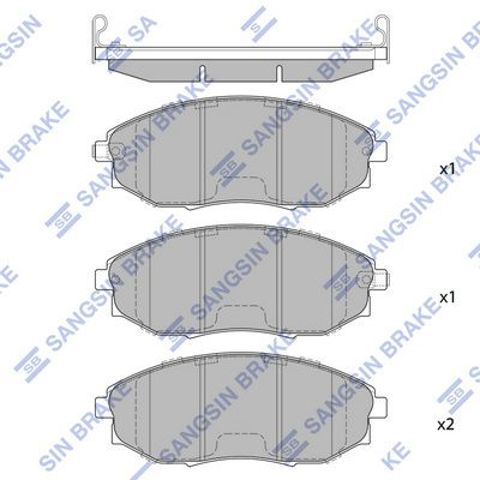 Колодки передние SP1193 SANGSIN