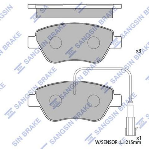 Передние тормозные колодки SP1201 SANGSIN