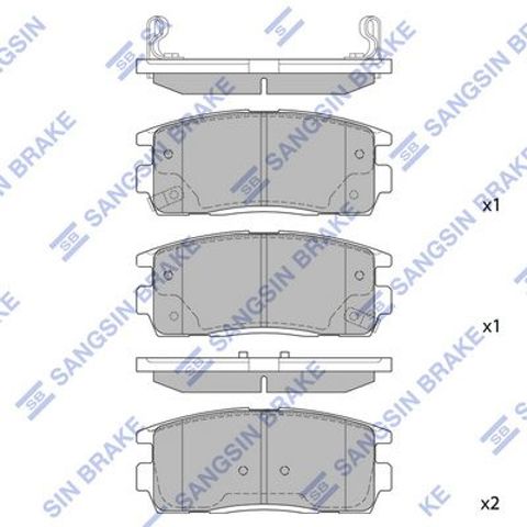 Задние колодки SP1205 SANGSIN